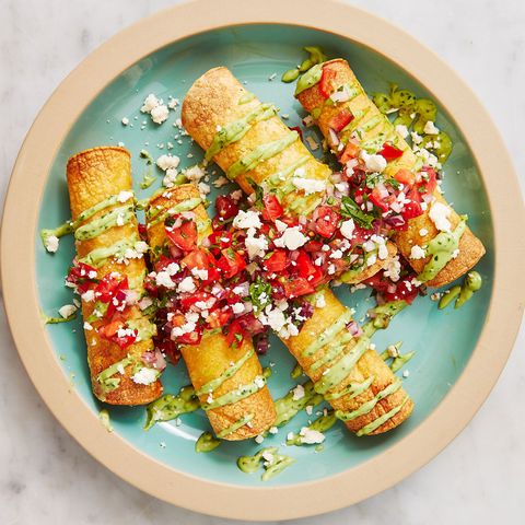 taquito w guacamole drizzle