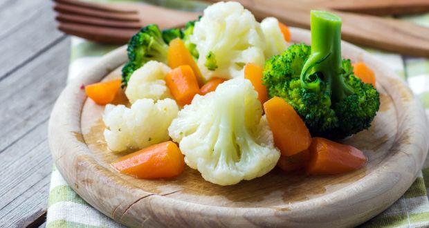 winter vegetables steamed